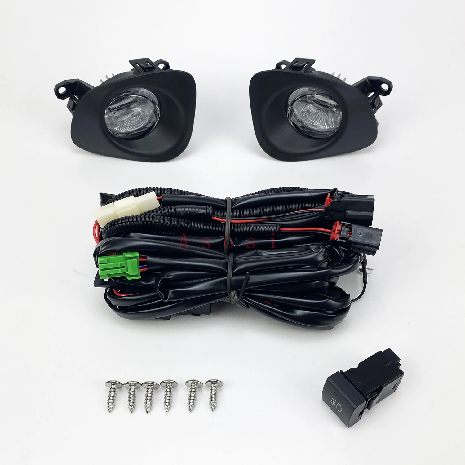 Светодиодный Противотуманные фары для 2022 2023 2024 Toyota Corolla Cross Hybrid драйвер дальнего света + пассажирские боковые прозрачные линзы w/переключатель проводной ободок