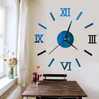 Современное искусство 3D DIY Наклейка на стену часы домашний декор простой полезный функциональный акриловый зеркальный стикер на стену часы для гостиной