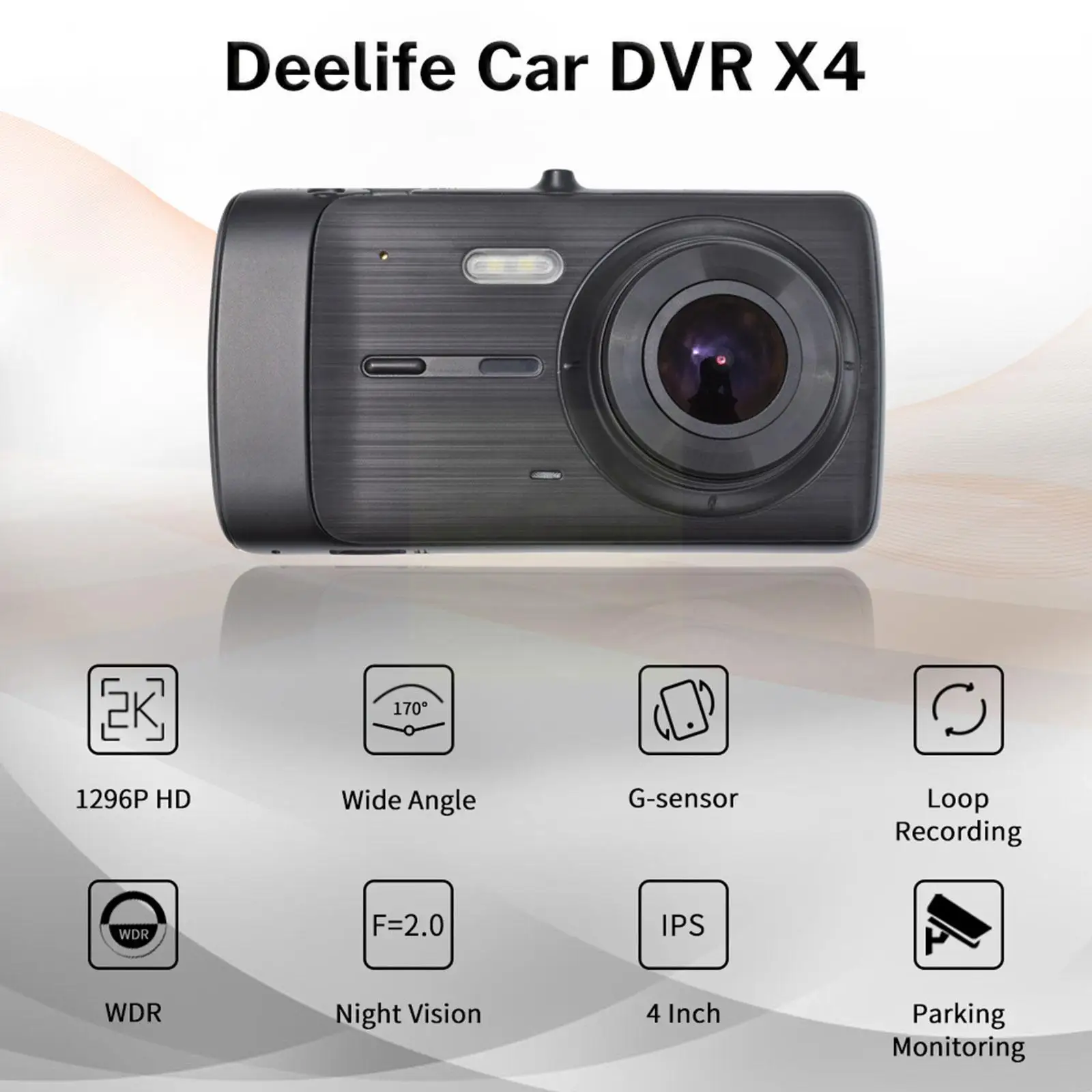 

Автомобильный видеорегистратор PDash O8E3, камера для приборной панели, черный