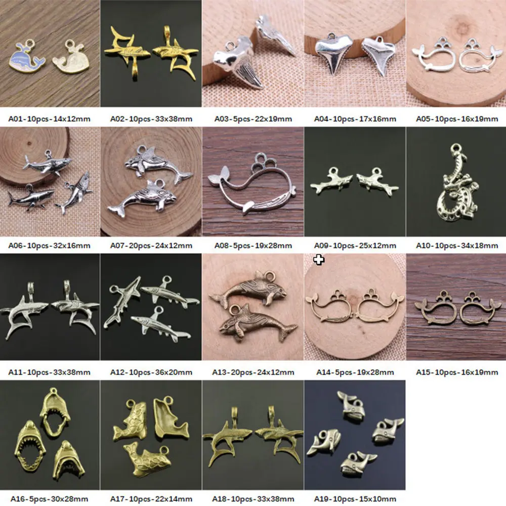 

Новое поступление, подвески в виде Кита и акулы для изготовления ювелирных изделий, подарки для женщин