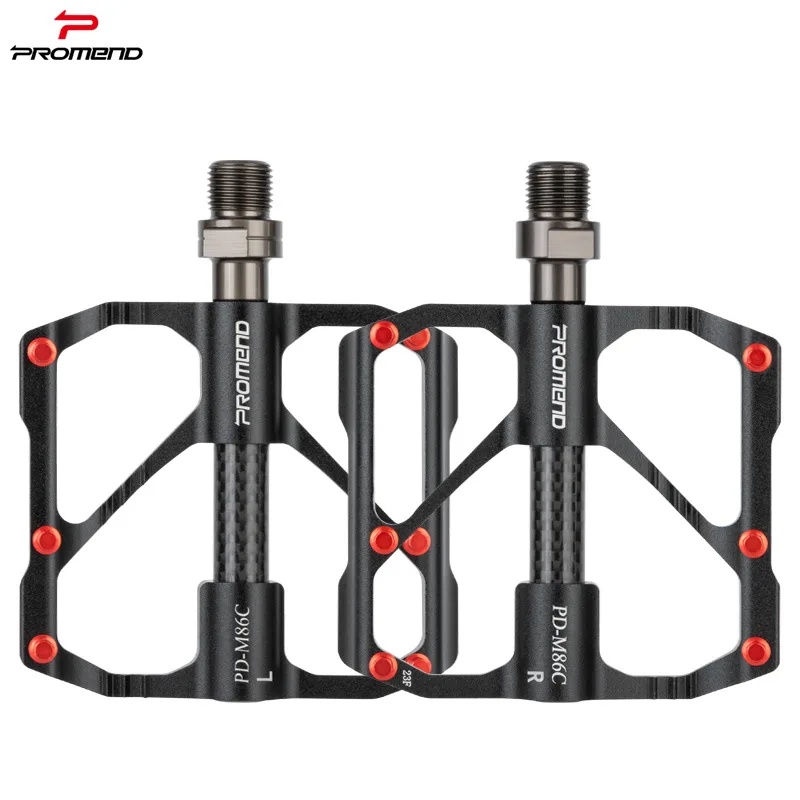 

1pair Titanium Axis Carbon Tube Bicycle Pedal 86T Mountain Bike 3 Palin Pedal Road Bike Riding Pedal Accessories Bicycle
