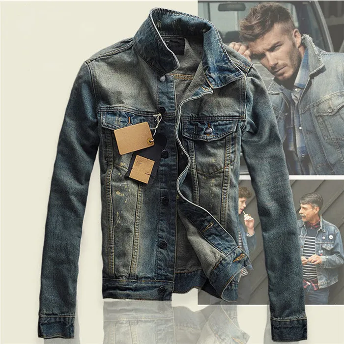 

Denim Jacket Men Fashion Motorcycle Jeans Jackets Mens Causal Oversized Cotton Casual Black Blue Denim Jacket Man Outerwear Coat