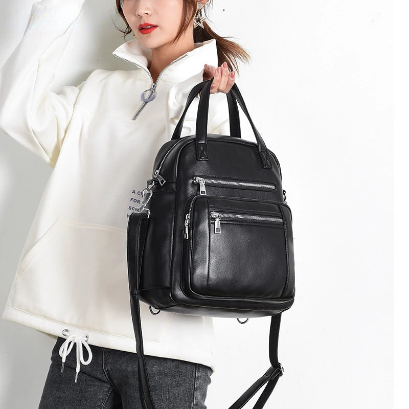 

Женский рюкзак из высококачественной кожи, модные школьные ранцы, повседневный вместительный школьный ранец для девочек