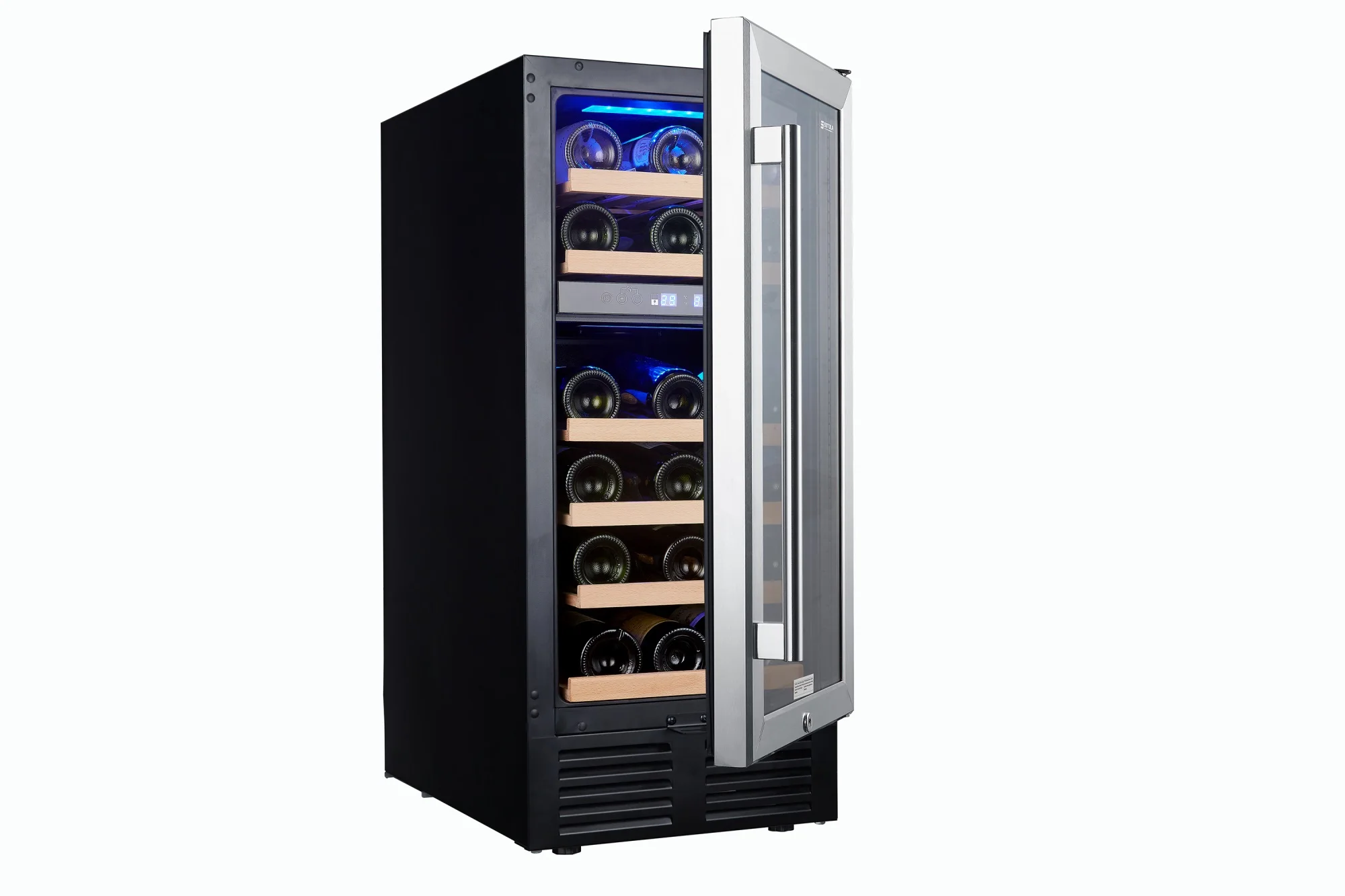 

SOTOLA 15-дюймовый винный холодильник с быстрой охлаждением и низким уровнем шума, с профессиональным компрессором из нержавеющей стали