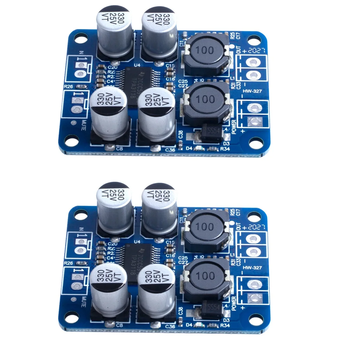 

2Pcs DC 8-26V TPA3118 PBTL Mono Digital Amplifier Board AMP Module 1 x 60W for