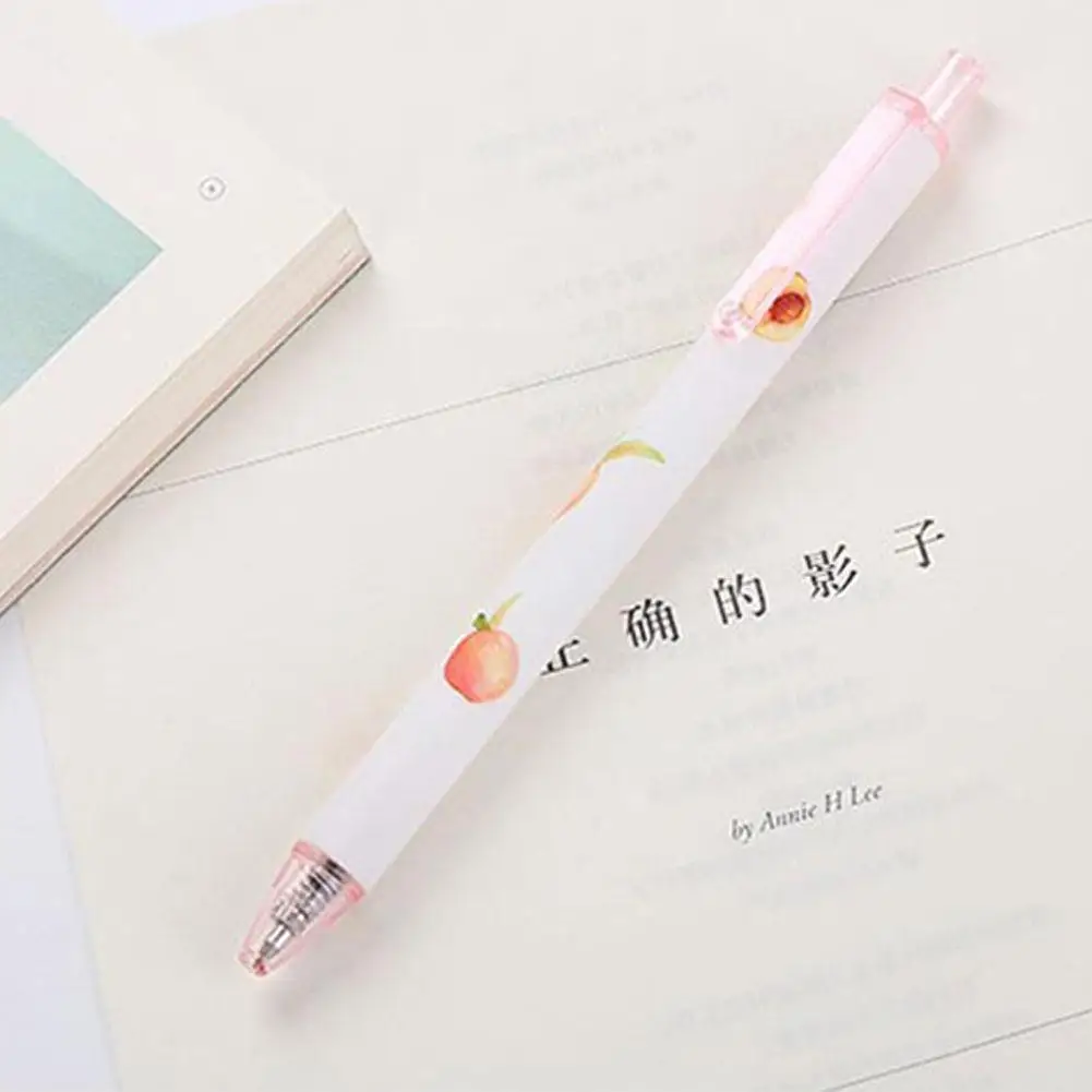 

1pc Cute Peach Mechanical Pen Kawaii Fruit 0.5 Black Pen Office Automatic Pen Novelty Kids School Pen Stationery Ink Ballpo B9k1