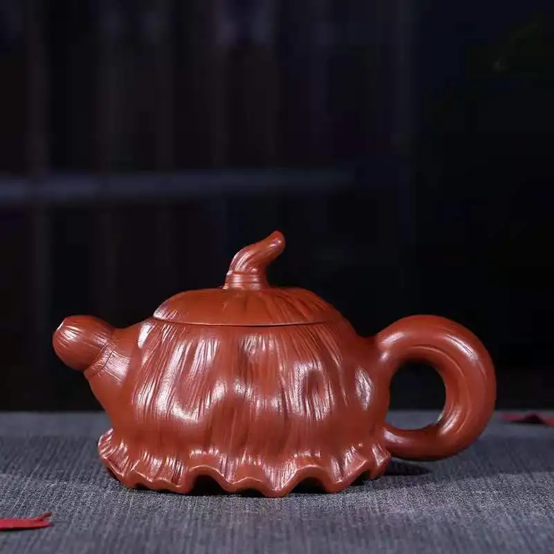 

Yixing handmade purple sand teapot ore Dahongpao lotus teapot Kung Fu teapot collection ceremony tea set