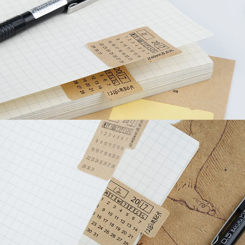 

Index Sticker Universal Handwritten Calendar Sticker Craft Paper Sticky Note