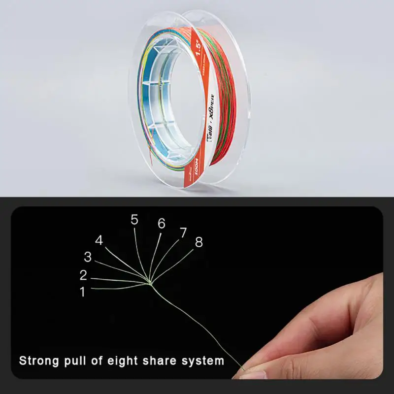 

Fishing Line Strong Tensile Force Waterproof Fishing Accessories Main Line Fly Line Bite Resistance Pe 8-braided Wear Resistance