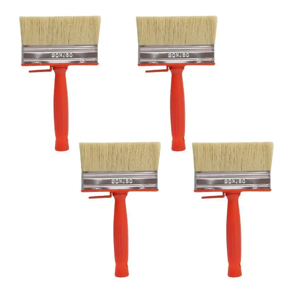 

4pcs Paint Brush With Plastic Handle For Wall And Furniture Paint Tool Painting Brushes Set Artist Paint Brushes Varnish Brush