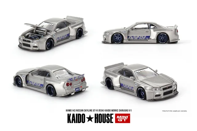 ミニカー MINIGT KAIDO HOUSE GT-R R34 Brazil KAIDO☆HOUSE x MINI GT 1/64 Nissan Skyline GT-R (R34) Kaido Works