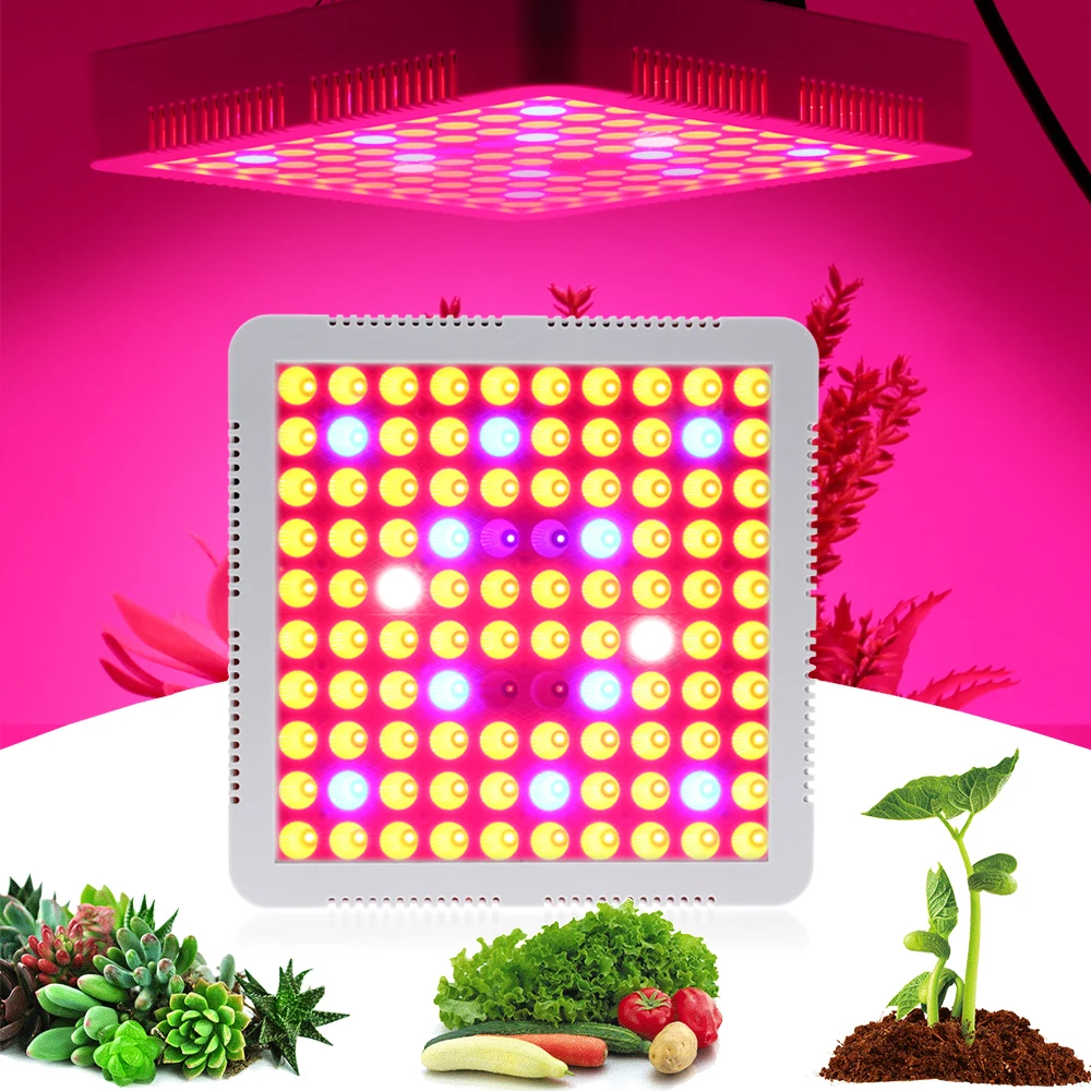 Full Spectrum Ac85-265v 75w Smd3030 1000w Luminous Led Plant Lamp Wih Dual Fan Phytolamp Eu/us/uk/au Plug