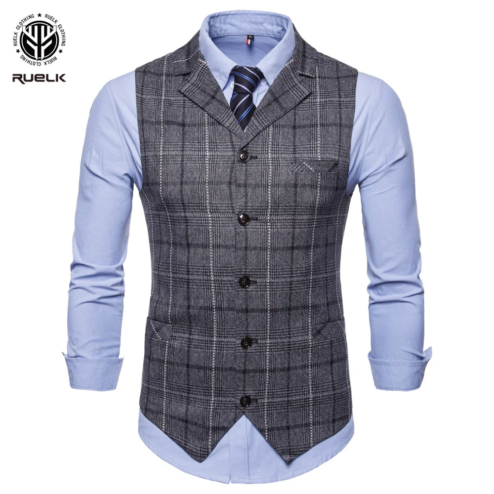 

New Mens Vest Casual Business Men Suit Vests Male Lattice Waistcoat Fashion Mens Sleeveless Gentleman Casual Top Male Suit Veat