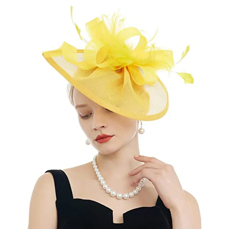 

Vintage Noble Mesh Barrettes Ball Veil Headdress The Dinner Party Wedding Dress Cambric Hat Ornament