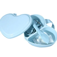 heart shaped bowl face pack mixing tool with lid dustproof film bowl diy homemade mud mask tool mask scoop mask stick for beauty