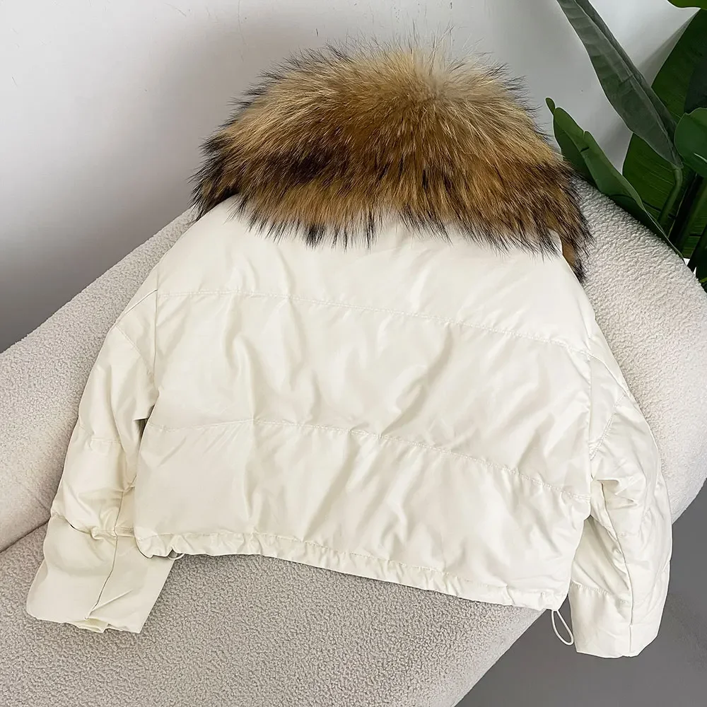 Зимняя эксклюзивная модель короткое меховое пальто в Корейском стиле Женская