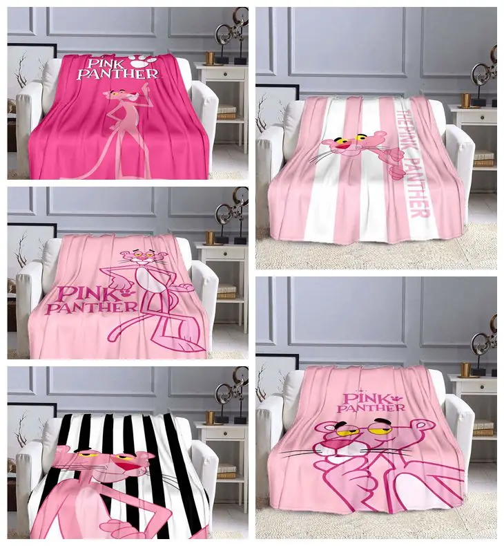 

Одеяло в виде розовой Пантеры с изображением звездного неба, Фланелевое покрывало для спальни, дивана, украшение для дома