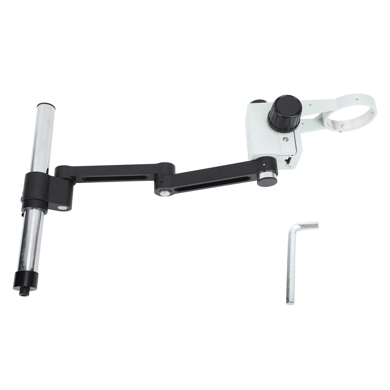 Микроскоп Шарнирный зажим 76 мм Алюминиевый сплав Двойная осевая подставка для