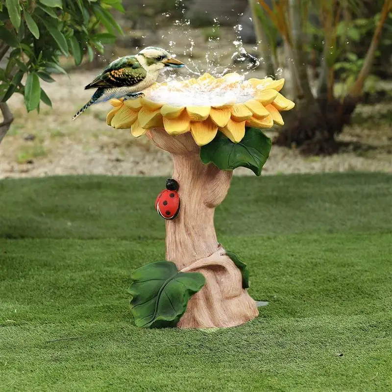 

Sunflower Bird Bath Garden Yard Decorations Sunflower Bird Feeder For Wild Birds Ornaments Outdoor Yard Birdbath for Landscape