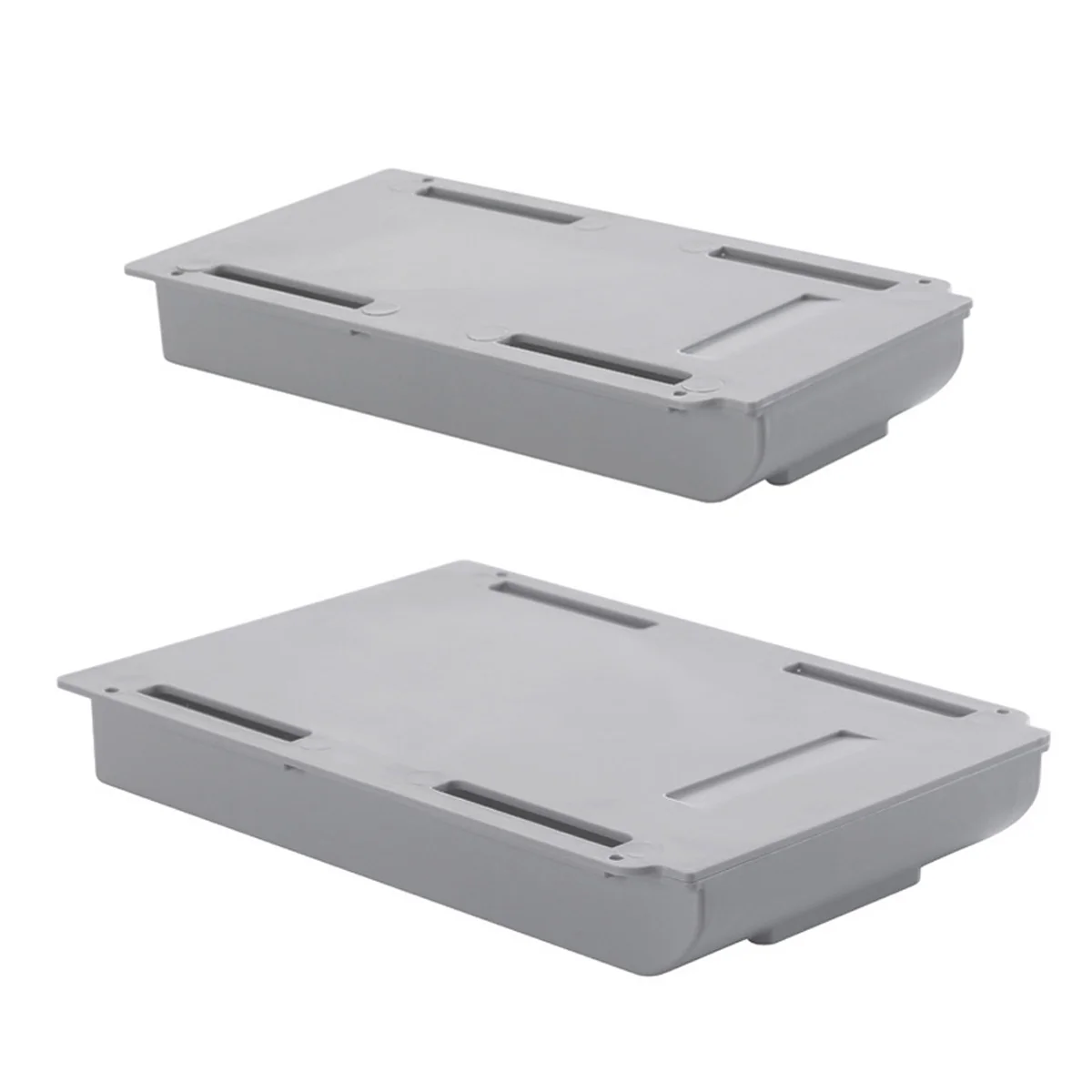 

2 Pcs Drawer Storage Box Desktop Plastic Organizer Drawers Tray Bottom Sundries Stationery Holder Table Office