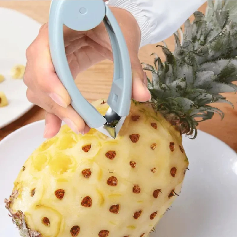 

Нож для фруктов ананаса, креативный кухонный прибор из нержавеющей стали с зажимом для клубники, для фруктов и овощей, томатов