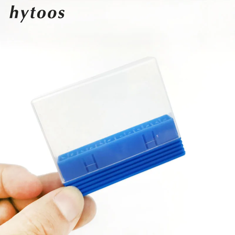 

HYTOOS 6 отверстий пластиковые сверла для ногтей держатель 3/32 "Подставка для сверл ящик для хранения Контейнер Чехол аксессуары для ногтей