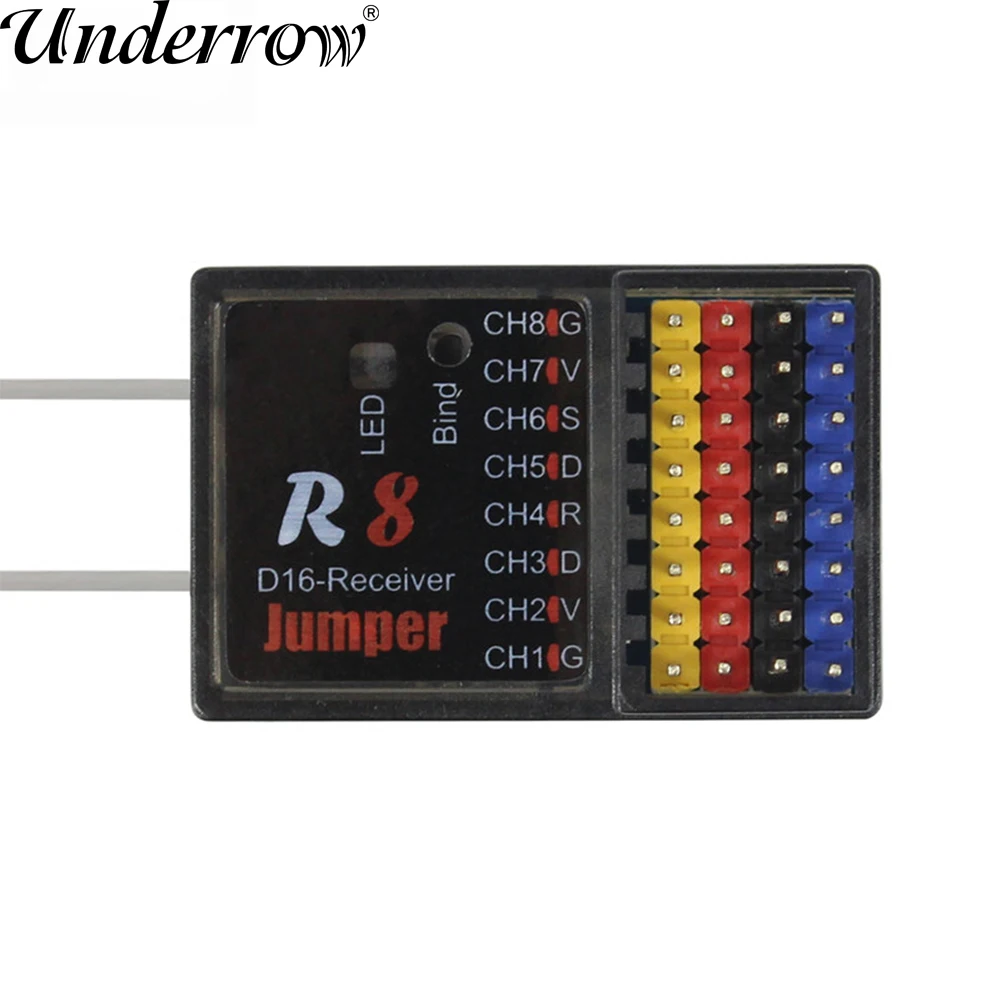 

Jumper R8 XYZ FPV RC Radio Receiver SBUS OPENTX System 16CH T16 FRSKY D16 D8 Mode Remote Radio Controller PX4 X8R Flight Control