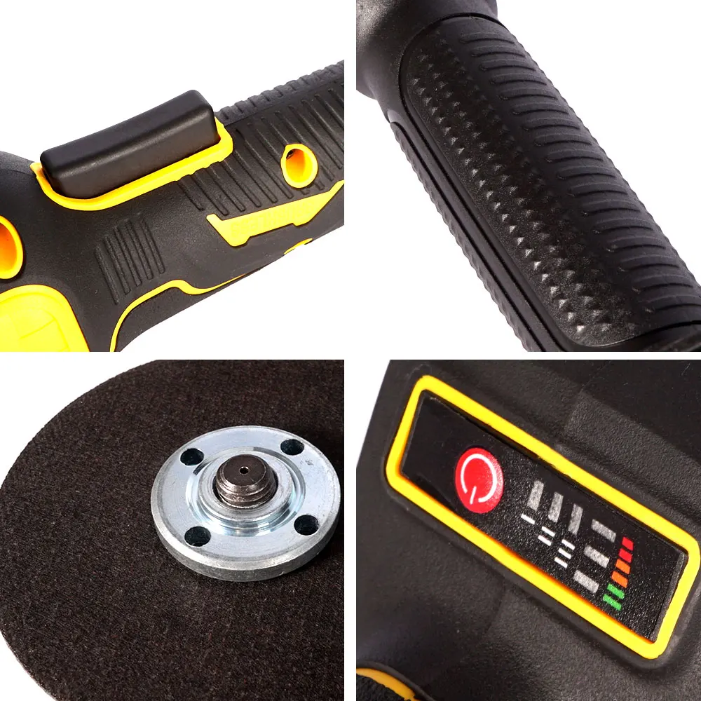 125MM Brushless Electric Angle Grinder 18V Lithium-Ion Grinder Cutting Machine DIY Woodworking Power Tool M14 Angle Grinder