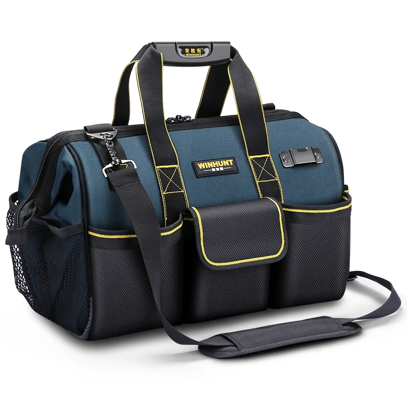 Large Capacity Tool Bag Waterproof Oxford Cloth Hand Multi Pocket Shoulder Tool Bag Pouch Gereedschapstas Tools Packaging