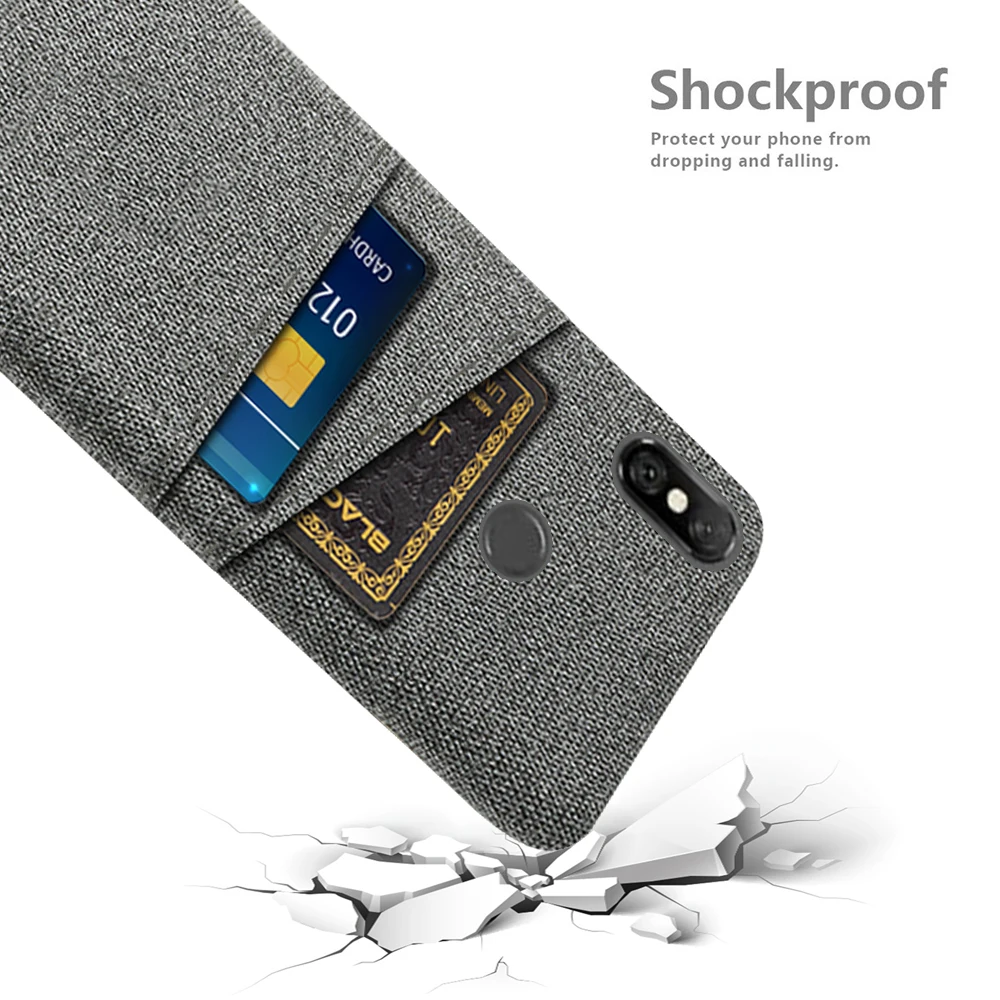 

Fabric Case Phone Case For Xiaomi Mi8 Mi 8 Lite Luxury Fabric Dual Card Cover For Xiaomi Mi 8 Mi8 SE Pro PC Slim Wallet Coque