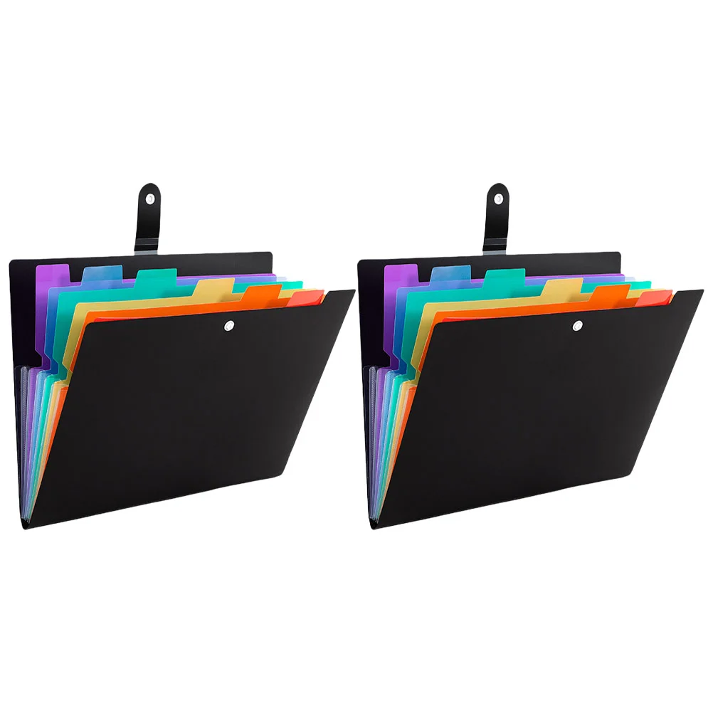 

2 Pcs Organizer Office Magazine File Holder Project Management Folder Multi-layer Bag