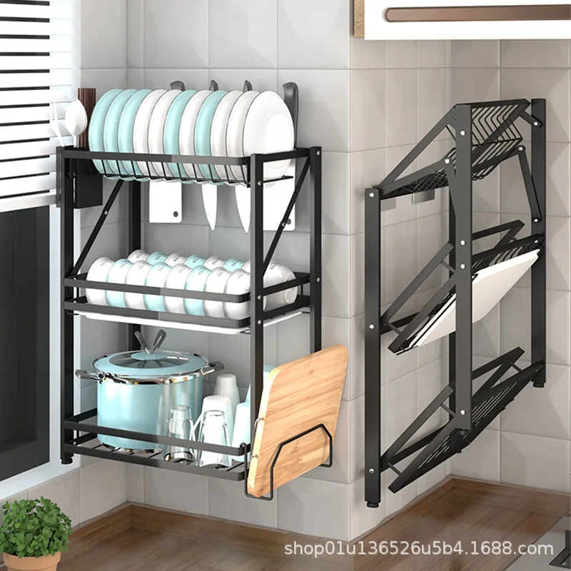 

Домашние настенные кухонные стеллажи, держатели для хранения, полка для посуды, кухонные стойки, органайзер Estantes, кухонные аксессуары BI50KR