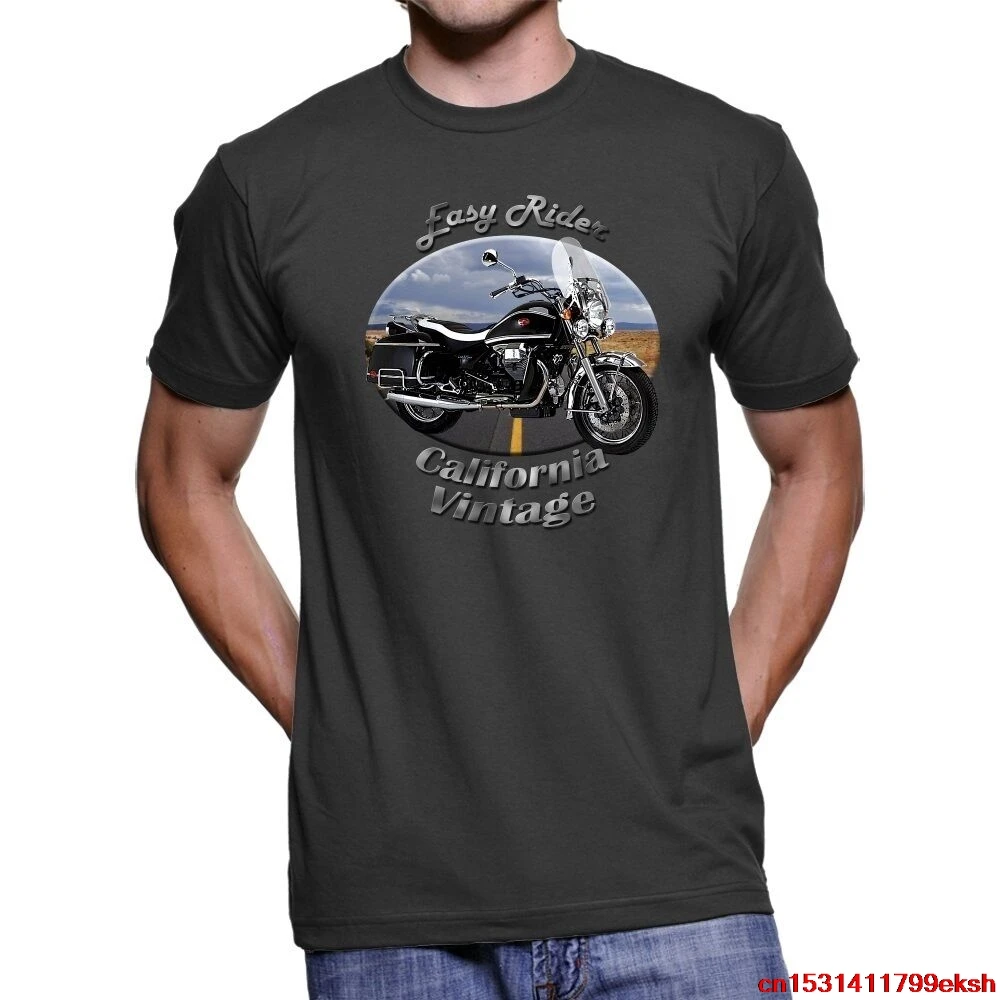 

Мужская винтажная Темная футболка Moto Guzzi California Easy Rider