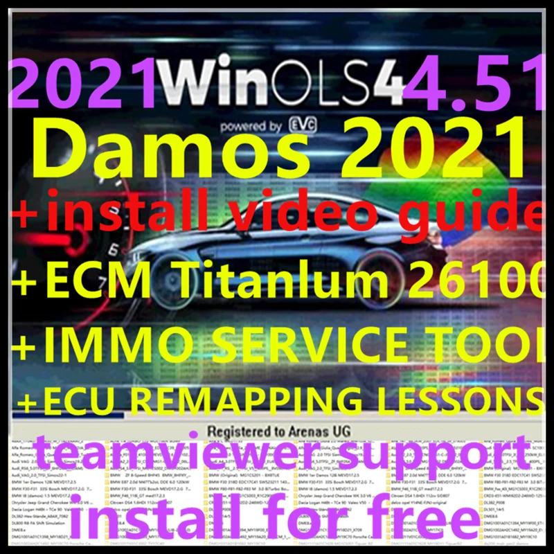 Hot sale Newest WinOLS 4.51 With Plugins More Functions Auto ECU Chip Tuning Software VMWARE WinOLS 4.51
