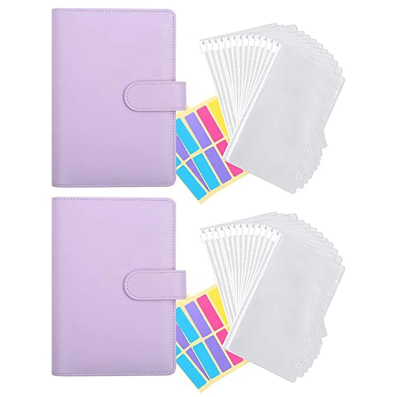 

24 Pieces Of Transparent Plastic A6 Binder Envelopes,Waterproof Cash Budget Envelope System,With Label Stickers C
