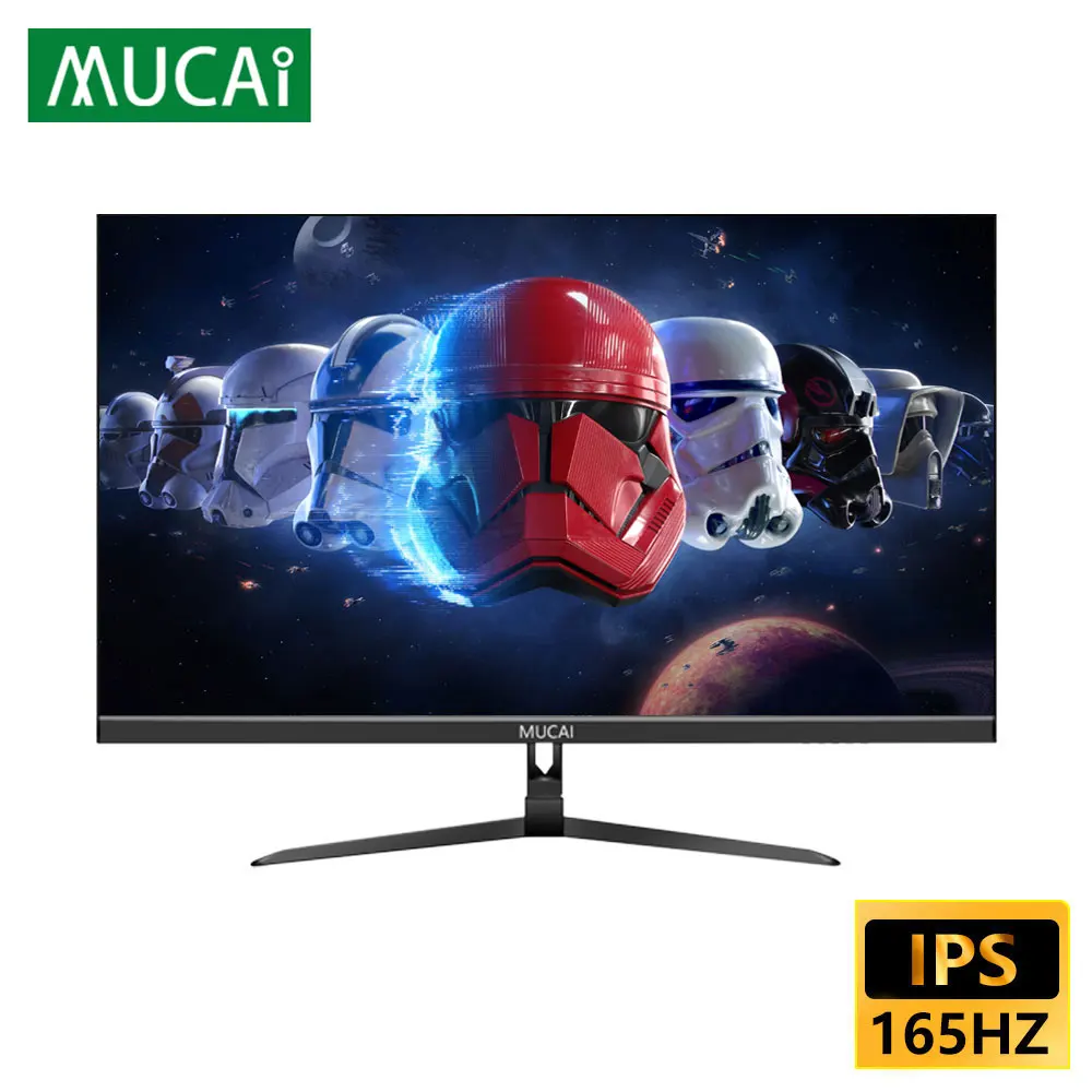 

MUCAI 32 Inch Monitor 165Hz Gaming 2K Computer 144Hz Display QHD 1440P Light Screen Power Por HDMI-compatible DP 2560*1440