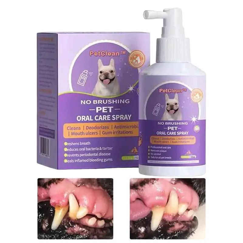 

Pet Oral Cleanse Spray Dogs Cats Teeth Clean Deodorant With Natural Ingredients Odor Eliminating Mouth Care Cleaner Pet Supplies