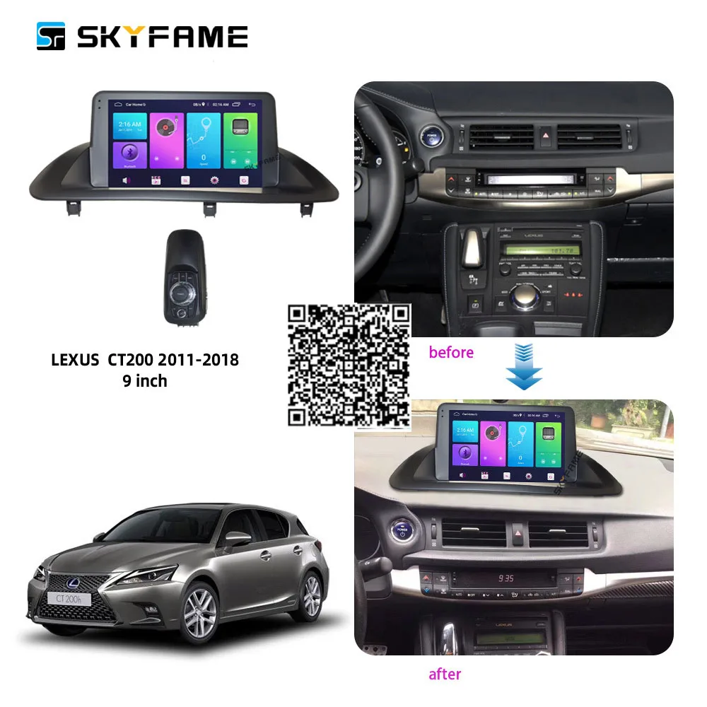 

Автомагнитола для LEXUS CT200 2011-2018, 2 Din, Android, мультимедийный плеер, GPS-навигация, IPS экран, DSP, стерео