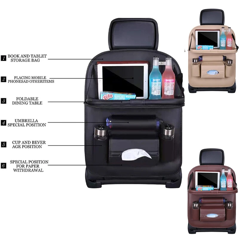 

Органайзер на заднее сиденье автомобиля, складная дорожная сумка для хранения планшетов, Автомобильный интерьер