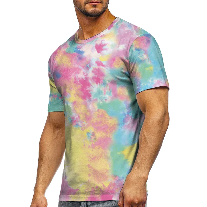 

American Men's Short Sleeve Trend Print Men's T Shirt Summer Oversized Short Sleeve Oversized Retro Clothing Casual Street Men C