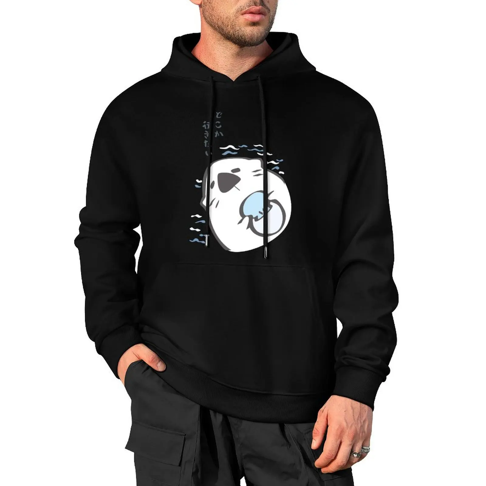 P_Sekai рубашка с выдрой пуловер толстовка одежда для мужчин в корейском стиле