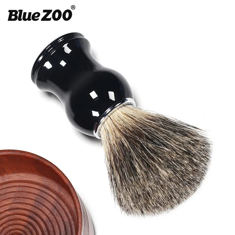 

Mens Shaving Brush with Wooden Handle Salon Barber Soap Foaming Beard Moustache Shave Brush Tool Perfect Travel Kit