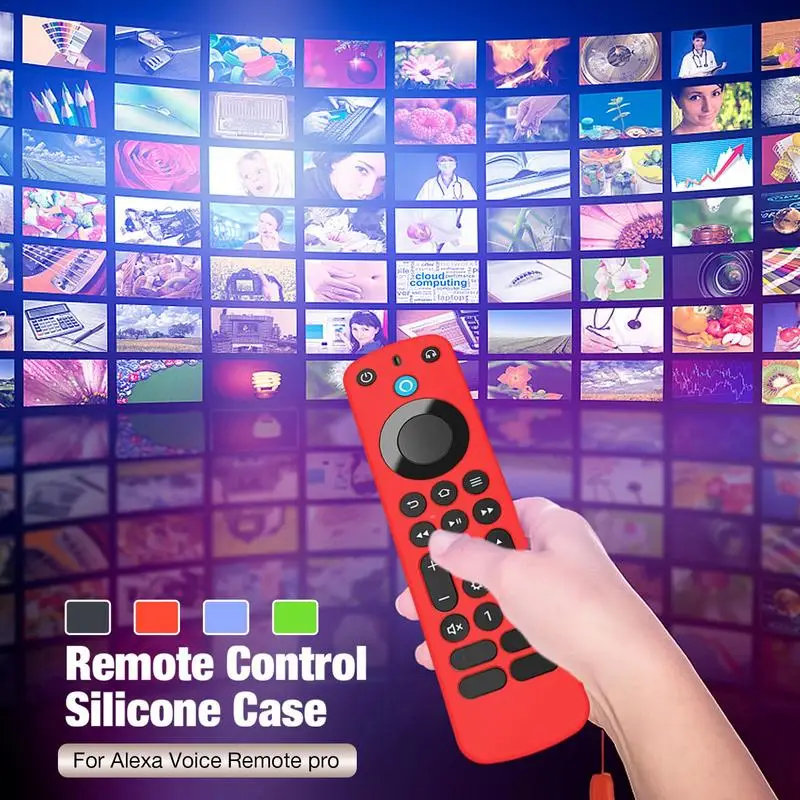 Silicone Remote Control Cover For TV With Lanyard Portable Dustproof Washable Remote Cover Anti Slip Television Remote Cases