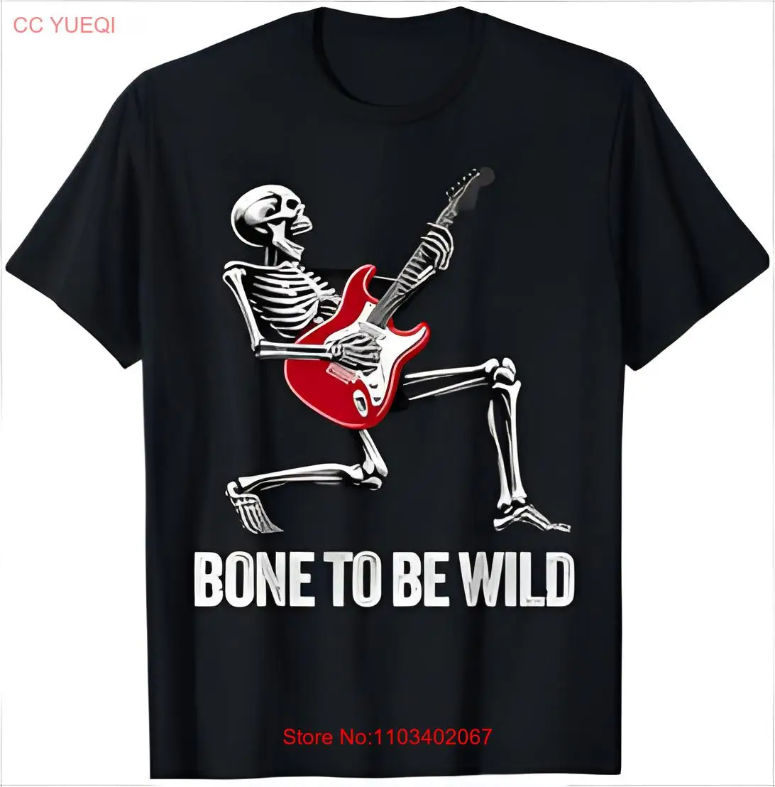 Футболка Bone To Be Wild Skeleton Guitar Riff Music Lover Jam