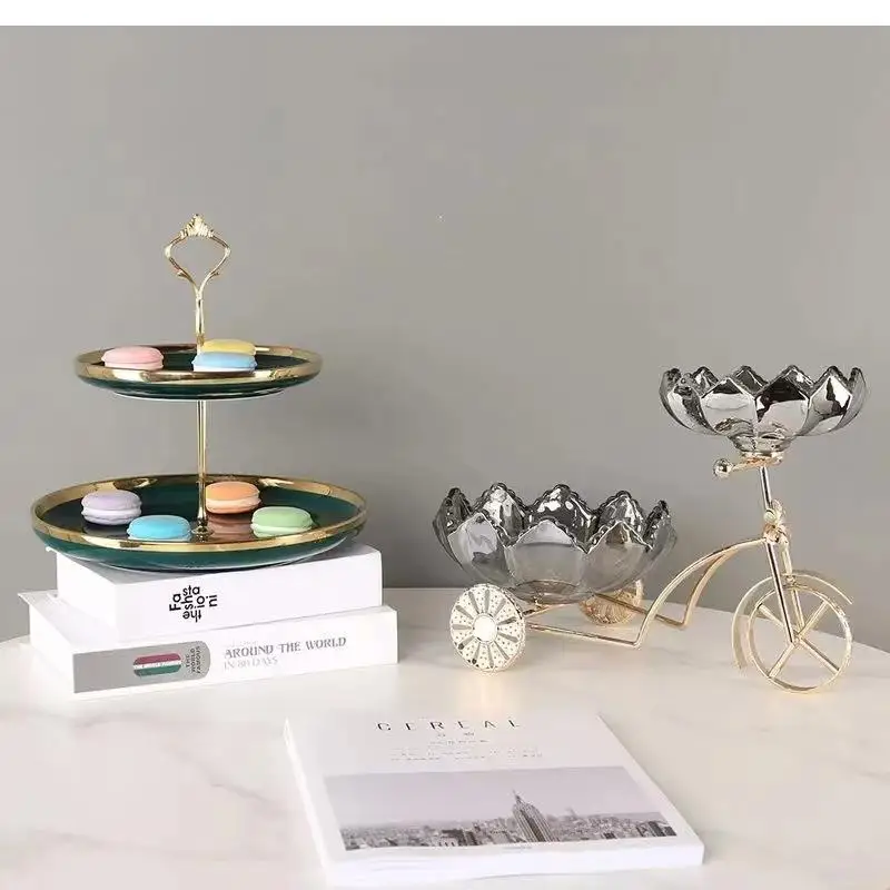 Plato De Fruta Cristal Europeo Bandeja Aperitivos Dulces Postres Joy Neste) Cosméticos Caja Almacenamiento
