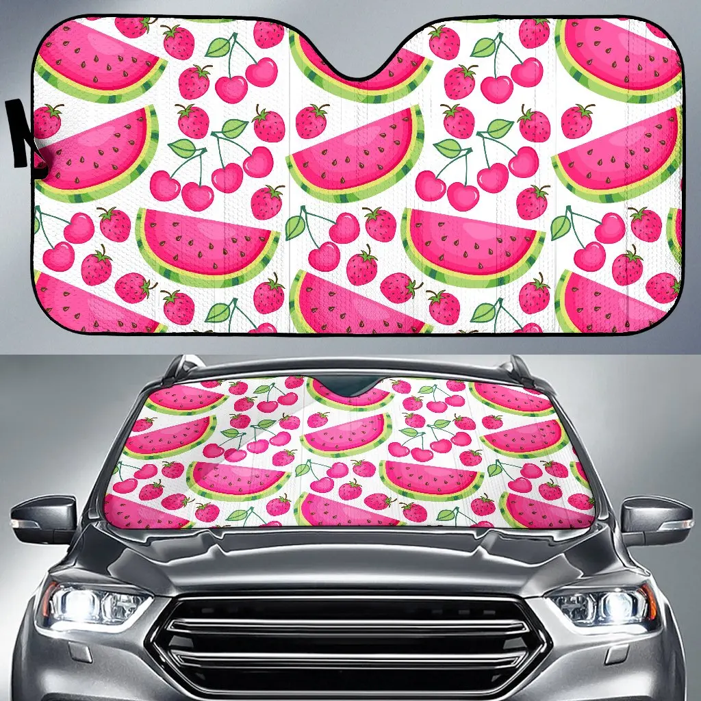 

Cute Berry Watermelon Pattern Print Car Sun Shade