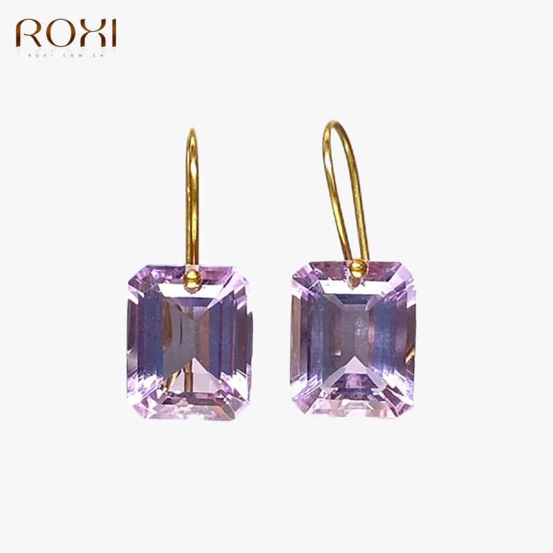 

Серьги-гвоздики женские из серебра 925 пробы с фиолетовым Цирконом