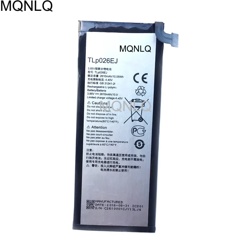 Аккумулятор TLp026EJ 2610 мАч для телефона ALCATEL ONE TOUCH IDOL 4 6055K TLp026E2 OT-6055 Idol 6055B 6055H 6055U 6055Y