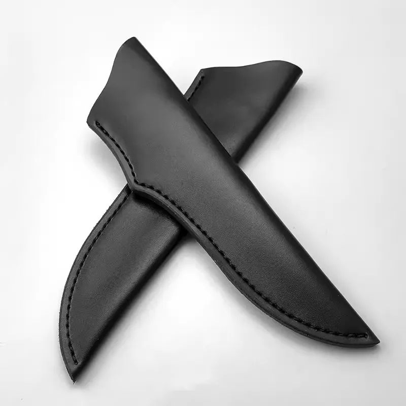 1 шт. черный нож из искусственной кожи с медной пряжкой