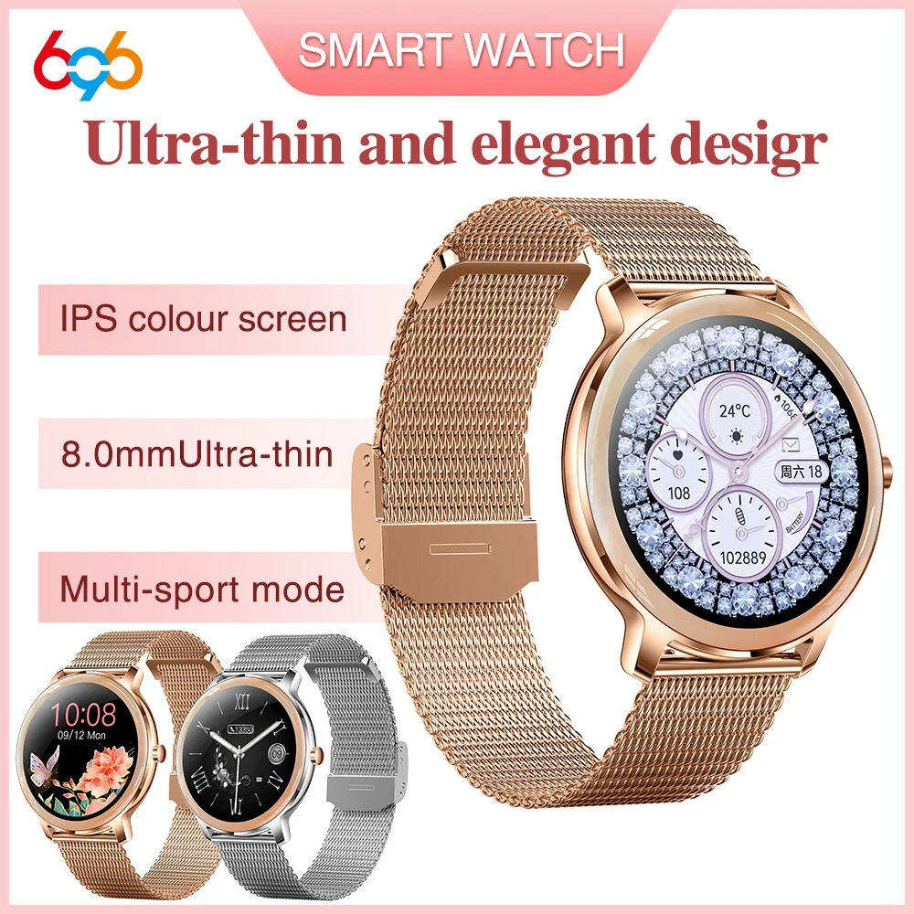 

Women Smart Watch Fitness Tracker Wristband Sport Watches Blood Oxygen Heartrate Monitor Health Smartwatch Sleep For IOS Android